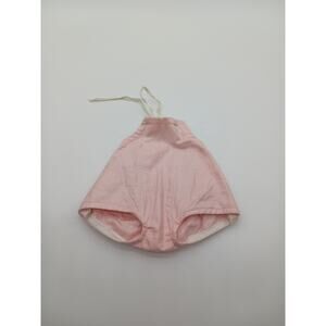 Vintage Terri Lee Doll Pink Romper Outfit with Eyelet Lace Ruffles & Tie Back